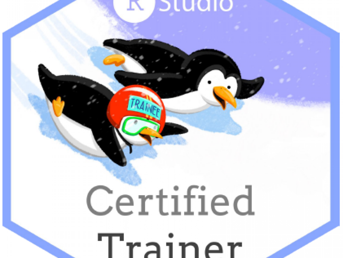 Hex sticker image for Rstudio Certified Trainer